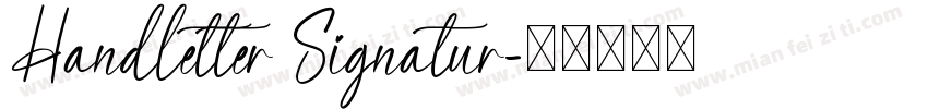 Handletter Signatur字体转换